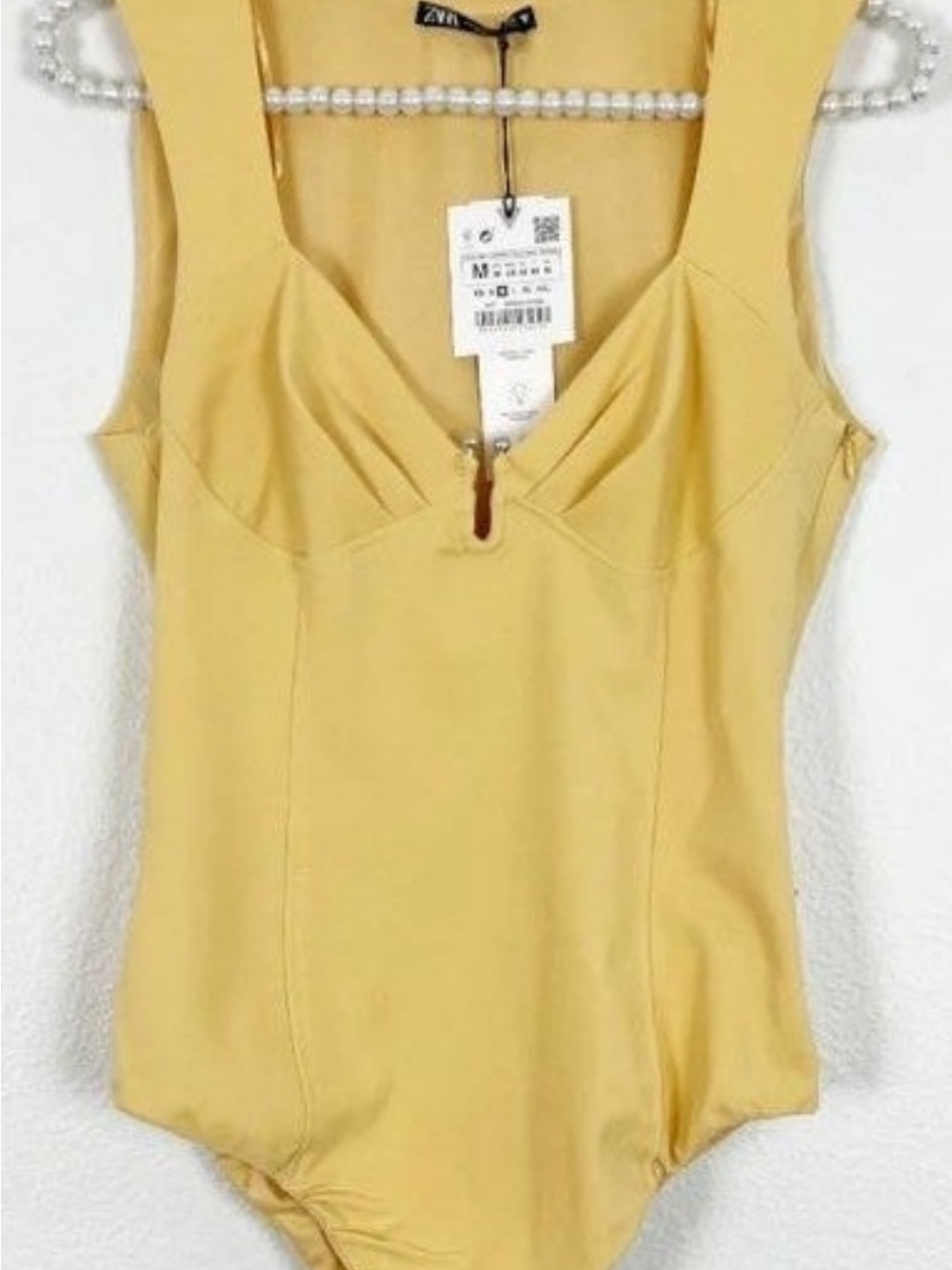 NWT-Zara Yellow Sleeveless Bodysuit